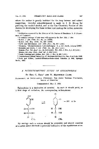 A Potentiometric Study of Epinephrine