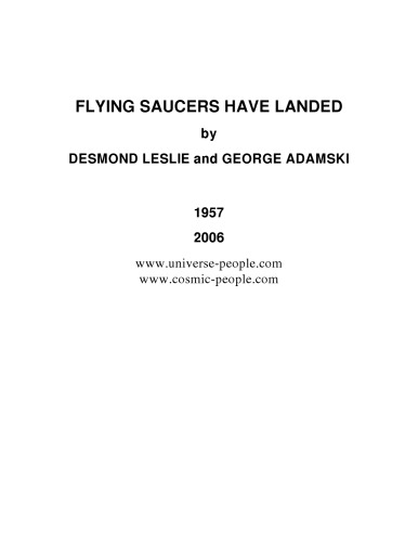 Flying saucers have landed