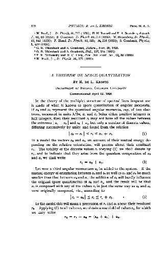 A Theorem on Space Quantization