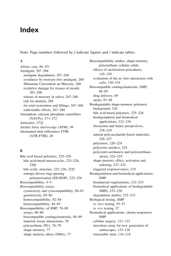 Shape Memory Polymers for Biomedical Applications