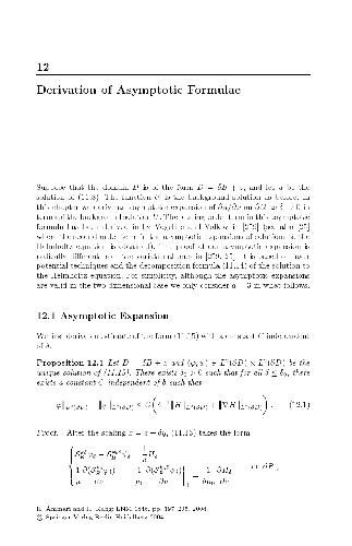 Derivation of Asymptotic Formulae