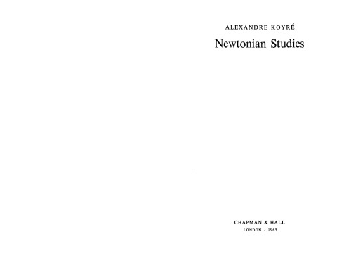 Newtonian Studies