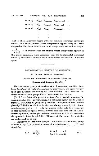 Intransitive Groups of Motions