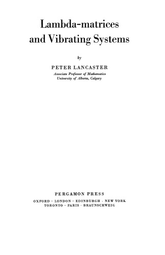 Lambda-matrices and vibrating systems