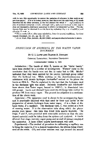 Production of hydroxyl by water vapor discharge