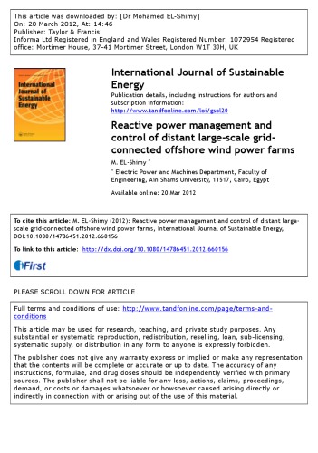 Reactive power management and control of distant large-scale grid- connected offshore wind power farms