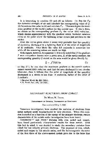 Secondary Electrons from Cobalt