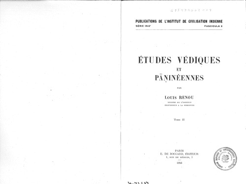 Etudes védiques et paninéennes 2