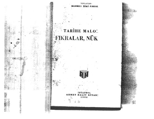 Tarihe Malolmuş Fikralar Nukteler