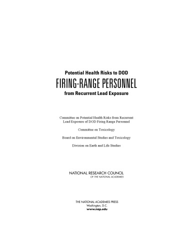 Potential health risks to DOD firing-range personnel from recurrent lead exposure