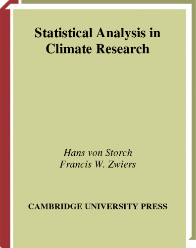 Statistical Analysis in Climate Research