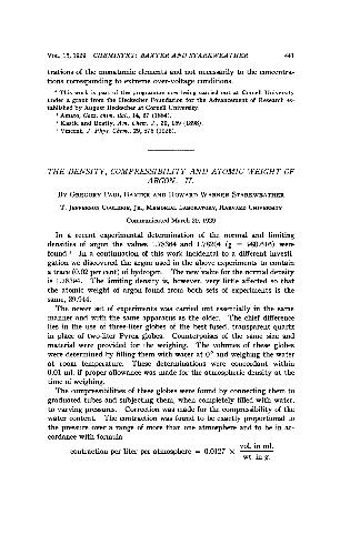 The density, compressibility and atomic weight of argon. II