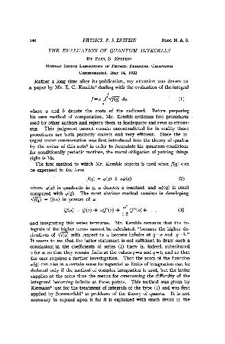 The Evaluation of Quantum Integrals