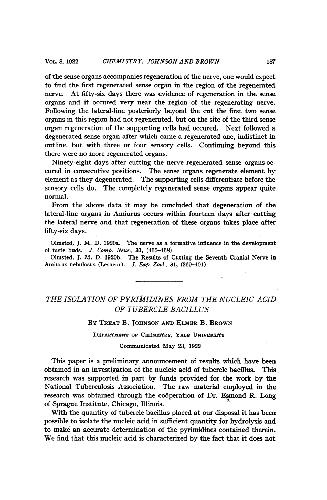 The Isolation of Pyrimidines from the Nucleic Acid of Tubercle Bacillus