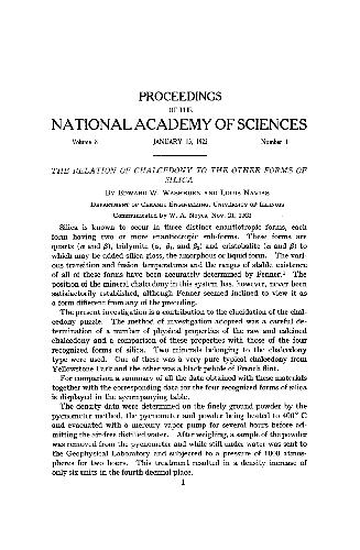 The Relation of Chalcedony to the Other Forms of Silica