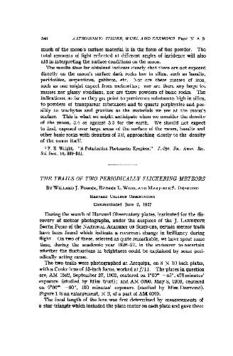 The Trails of Two Periodically Flickering Meteors