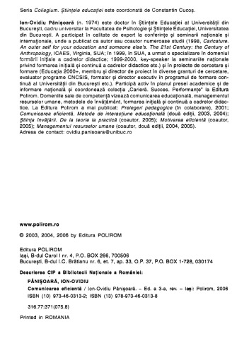 Ion Ovidiu Panisoara - Comunicarea eficienta - Polirom (2006)