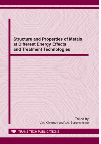 Advanced Materials Research, Volume 1013  Structure and Properties