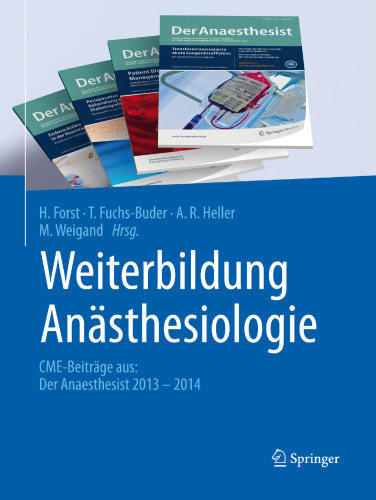 Weiterbildung Anästhesiologie: CME-Beiträge aus: Der Anaesthesist 2013–2014