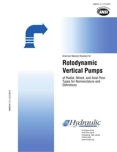 American National Standards for Rotodynamic Vertical Pumps