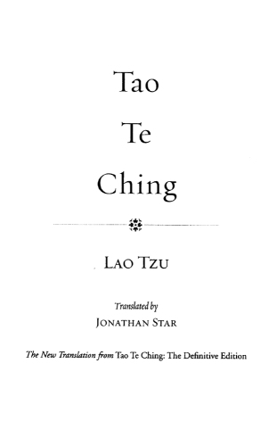 Tao Te Ching