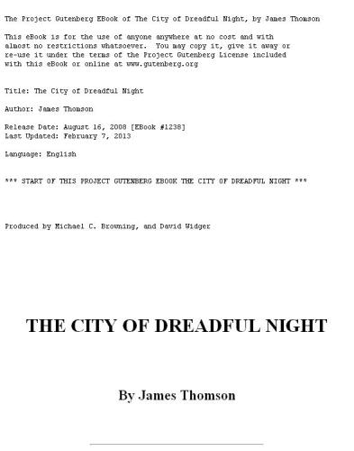 The city of dreadful night