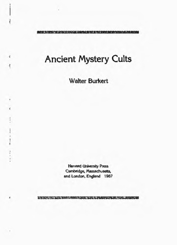 Ancient Mystery Cults