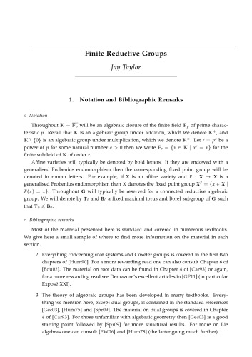 Finite Reductive Groups (version 17 Sep 2013)