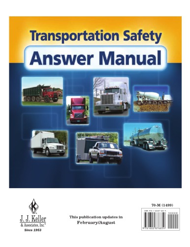 Transportation safety answer manual