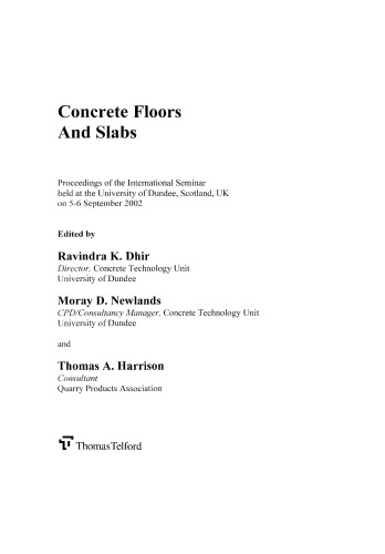 Challenges of Concrete Construction: Volume 2 - Concrete Floors and Slabs