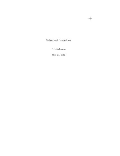 Schubert Varieties [Lecture notes]