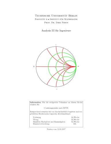 Analysis III für Ingenieure [Lecture notes]