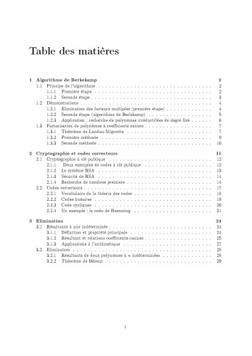 Modélisation [Lecture notes]