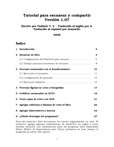 Cómo crear un eBook escaneado de calidad. Tutorial para escanear y compartir. Versión 1.07 [djvu]