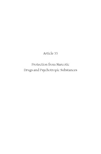 Article 33: Protection from Narcotic Drugs and Psychotropic Substances