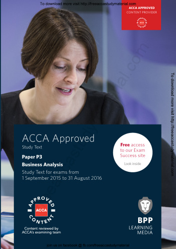 ACCA P3 Business Analysis: Study Text