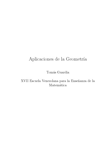 Aplicaciones de la Geometria