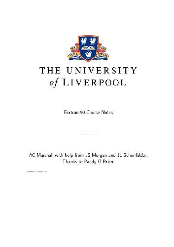 Fortran 90 5-day course