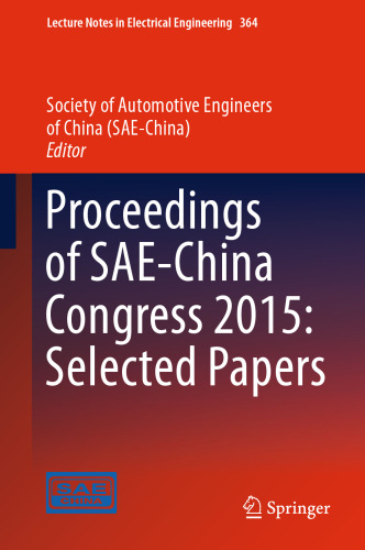 Proceedings of SAE-China Congress 2015: Selected Papers