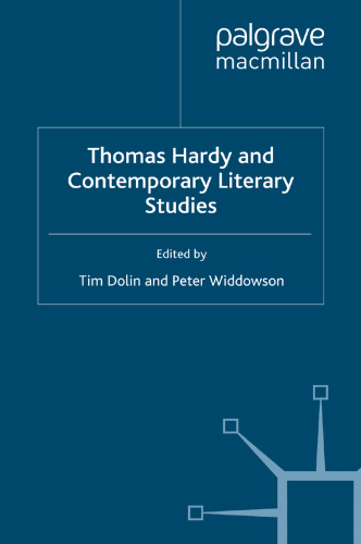 Thomas Hardy and Contemporary Literary Studies