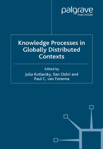 Knowledge Processes in Globally Distributed Contexts