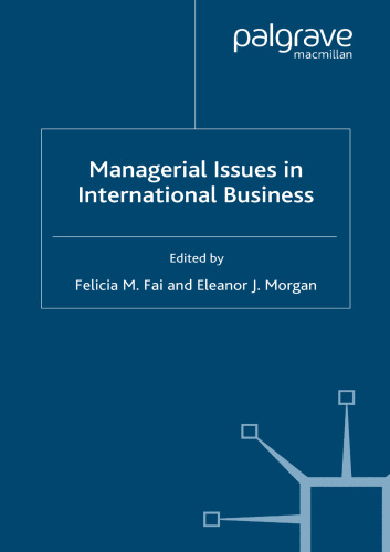 Managerial Issues in International Business