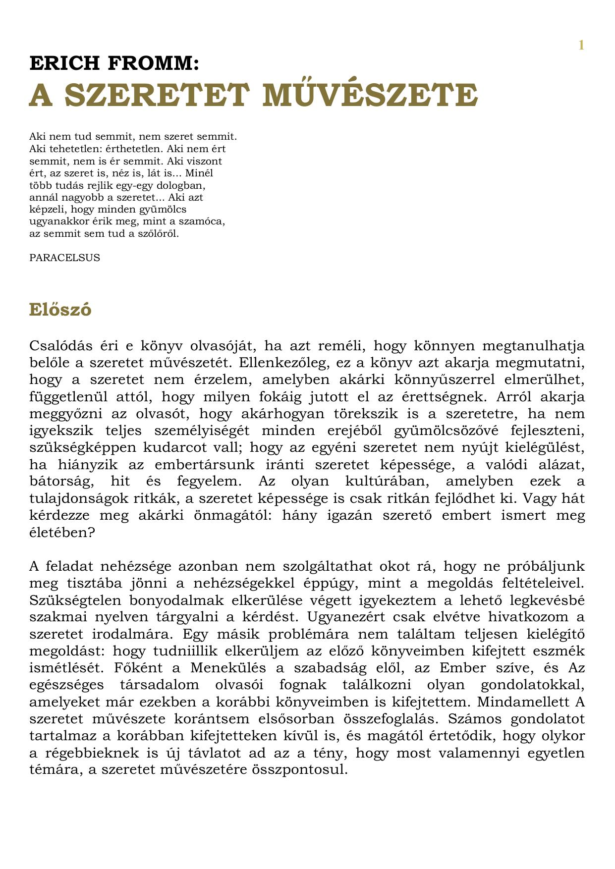 A szeretet művészete