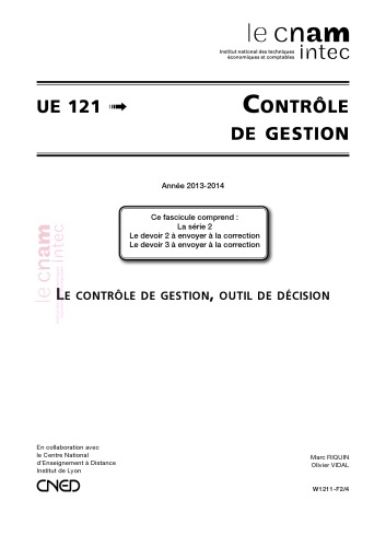 UE 121 Controle de gestion Série 2