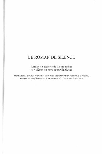 Le roman de Silence [chapter from a book]