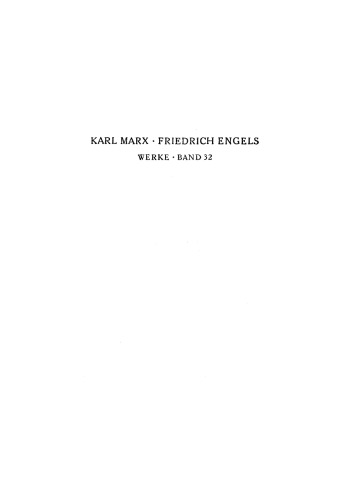 Marx-Engels-Werke (MEW) - Band 32 (Briefe Jan 1868 - Juli 1870)