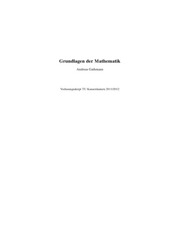 Grundlagen der Mathematik