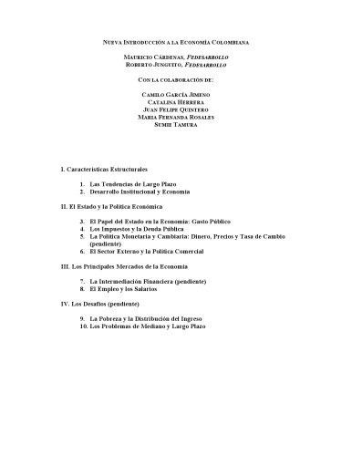 Nueva introducción a la economía colombiana