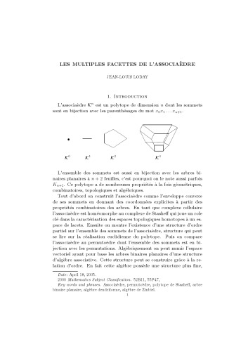 Les multiples facettes de l’associaèdre