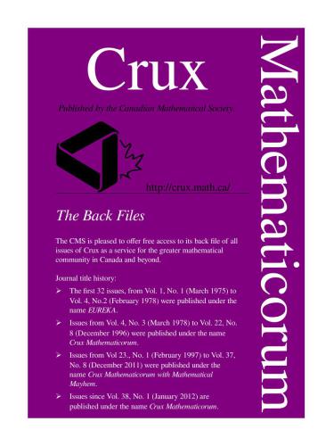 Crux Mathematicorum